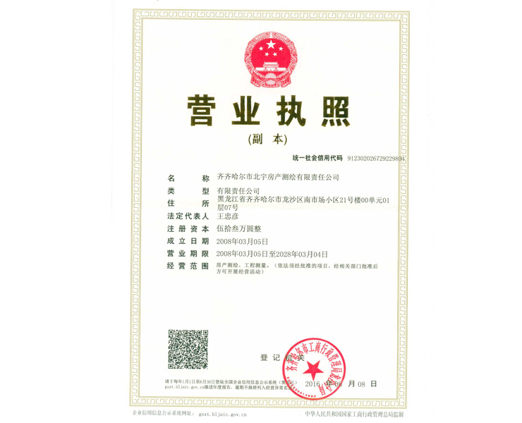 营业执照副本